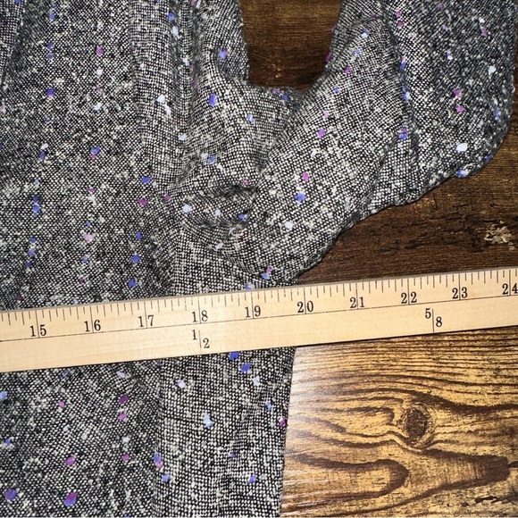 Aura Jacket Women 14 Gray Vintage Tweed Speckled Circle Blazer Office Y2K Boho - Picture 9 of 10